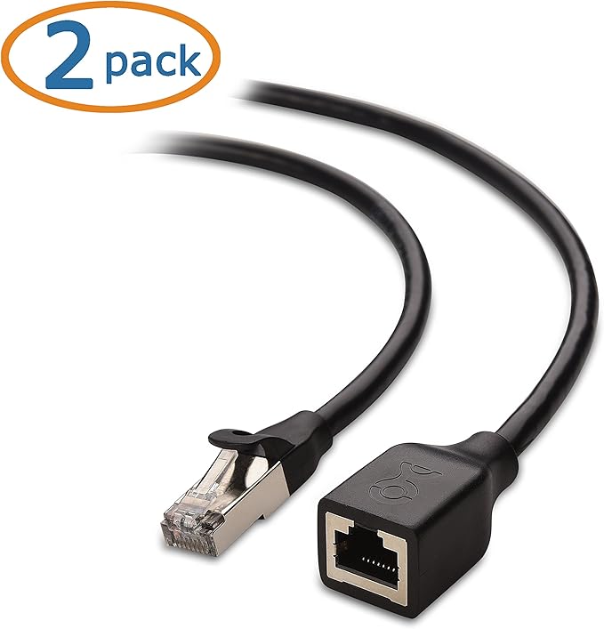 Cable Matters 10Gbps 2-Pack Short Shielded Cat 6 Ethernet Extension Cable - Image 2