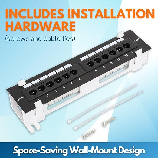 MANHATTAN 12-Port Network Patch Panel Cat-6 – 1U UL Listed - Image 4