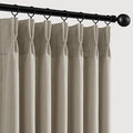 Memory Trained Pinch Pleated Curtains 84 Inches Long, Viral Linen Pinch Pleat by ANRODUO