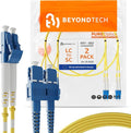BEYONDTECH 3m LC to SC Fiber Patch Cable – UPC Single-Mode Duplex Fiber Optic by Beyondtech