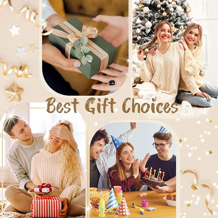 MPRAINBOW Womens Stackable Gold Bracelets Jewelry, 18K Gold Plated Floral - Image 5