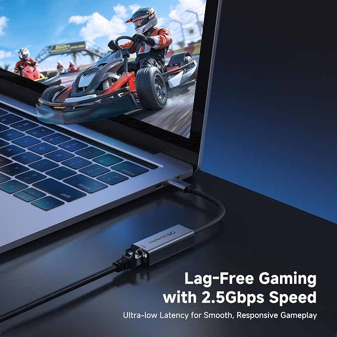 Cable Matters USB C to 2.5Gb Ethernet Adapter, 2.5 Gigabit Network Speed - Image 3