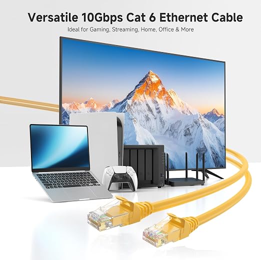 Cable Matters 10Gbps 5-Pack Snagless Cat 6 Ethernet Cable - 5ft - Image 2