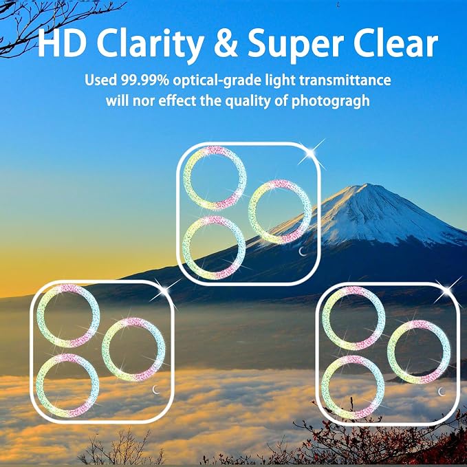 【3 Pack】Dengduoduo Tempered Glass Camera Lens Protector - Image 3