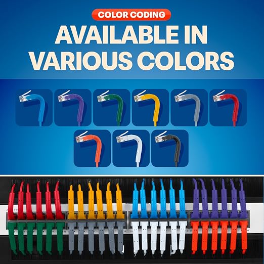 Everest Ultra Slim Cat6a Ethernet Patch Cables 15ft Orange - Image 6