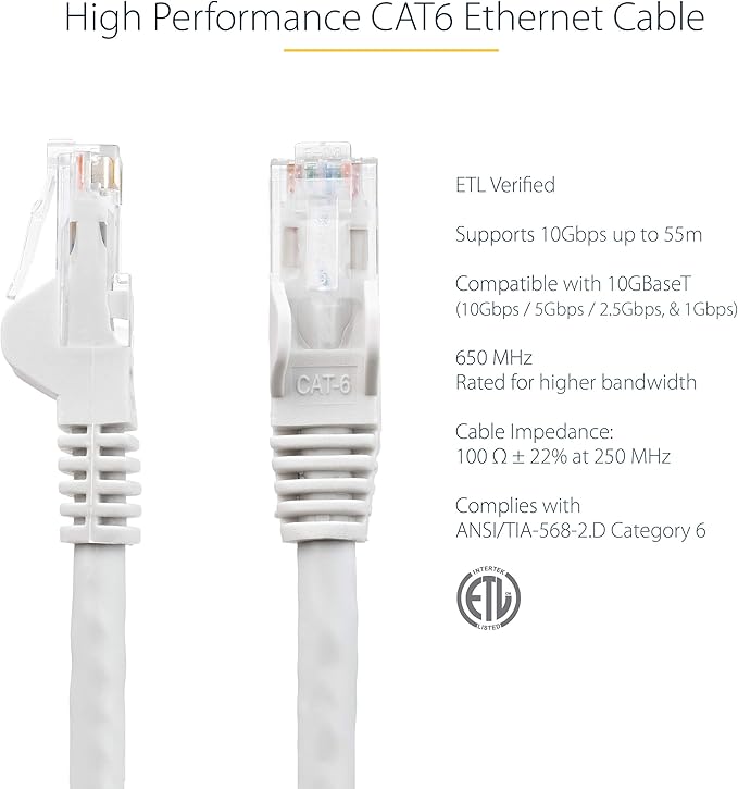 StarTech 10ft CAT6 Ethernet Cable - Image 2