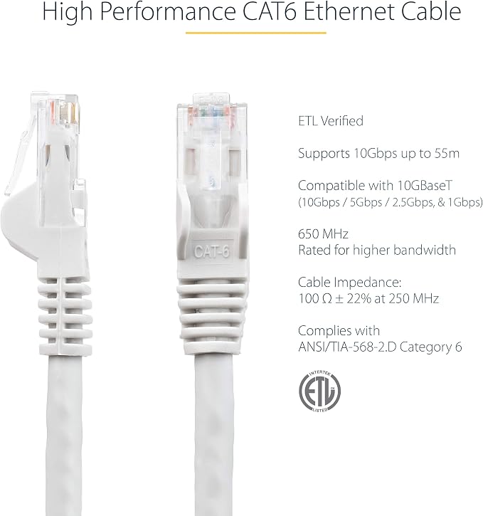 StarTech 7ft CAT6 Ethernet Cable - Image 2