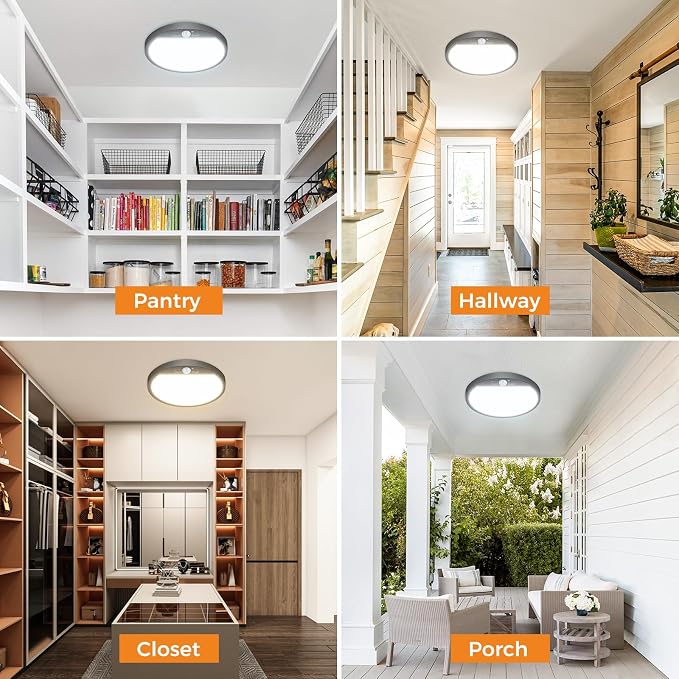 slochi 4Pack Motion Sensor Light Indoor Wired, 8.7 Inch 3000K/4000K/6500K - Image 6