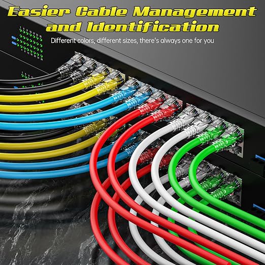 1 Foot Cat6 Patch Cables, Solid Pure Copper Patch Cord, Cat 6 Ethernet Cable - Image 3