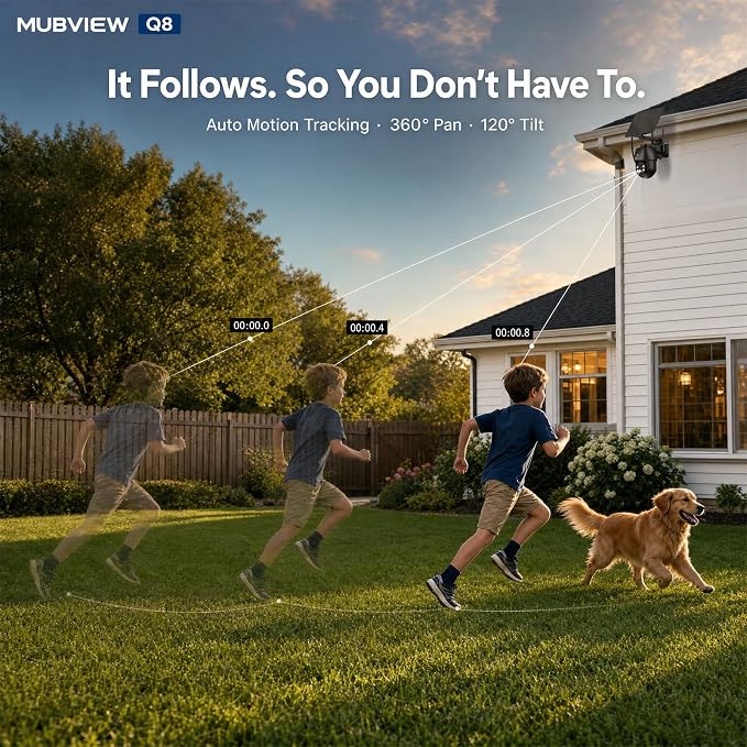 MUBVIEW 24/7 Continuous Recording Wireless Outdoor Security Camera, 2.4G WiFi - Image 6