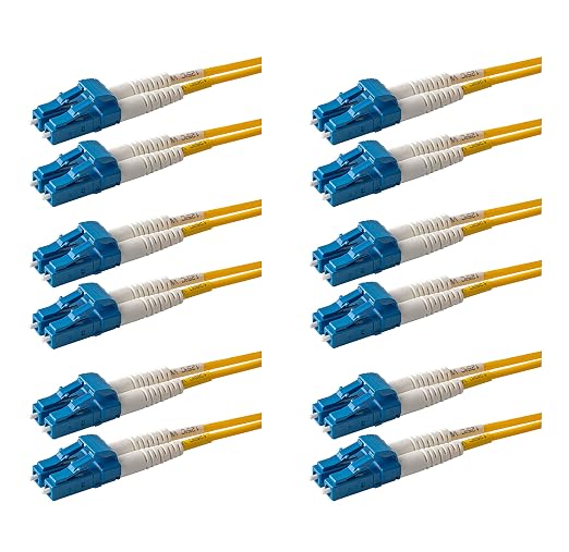 SpeedyFiberTX – 6-Pack 0.20 Meter LC to LC Fiber Patch Cable, Corning SMF-28 by SpeedyFiberTX