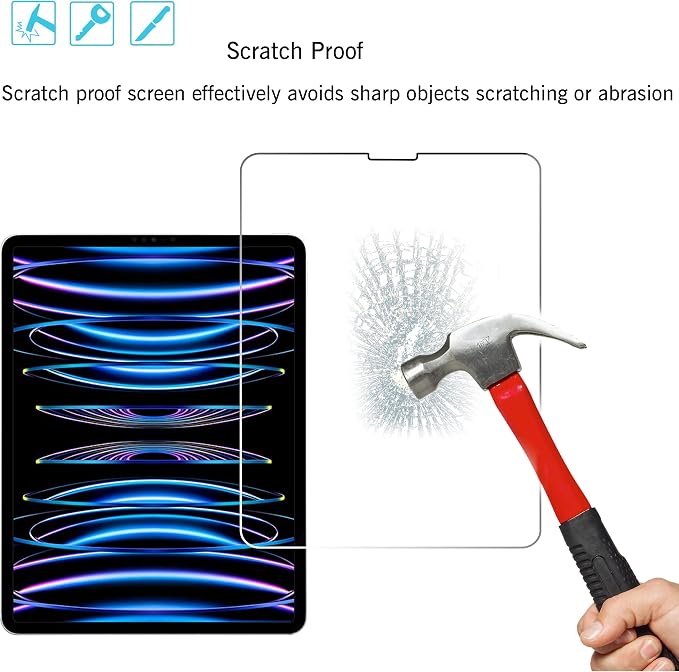 Ailun 2 Pack Screen Protector for iPad Pro 12.9 2022 6th & 2021 5th 2020 4th - Image 6