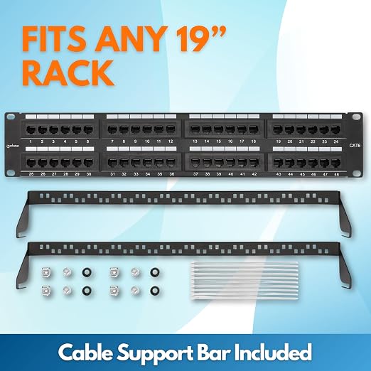 MANHATTAN 48-Port Network Patch Panel Cat-6 – 2U UL Listed - Image 5