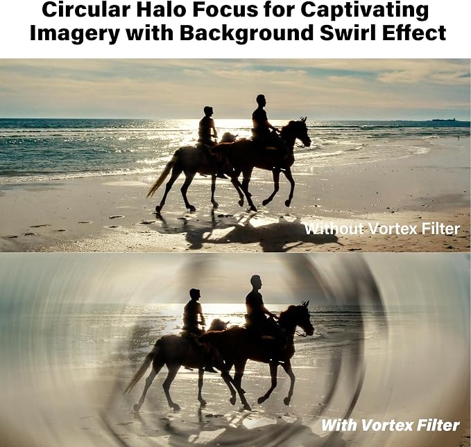 Walking Way 49MM Whirlpool Camera Effects Filter, Tunnel Vision Spiral Halo - Image 2
