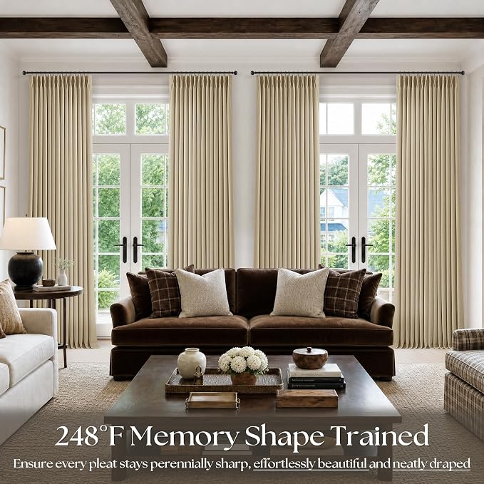 120 Inch Extra Long Oatmeal Curtains - Image 7