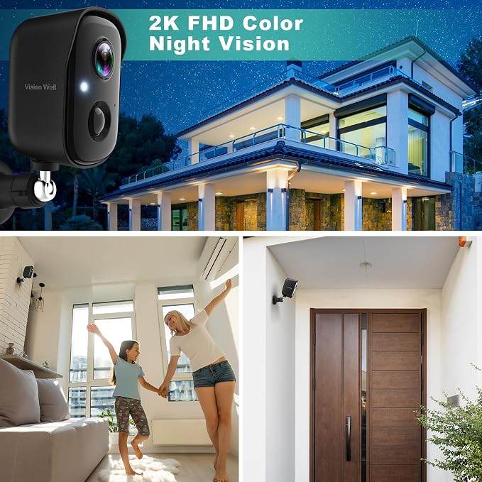 Security Cameras Wireless Outdoor, 2K Battery Powered AI Motion Detection - Image 5