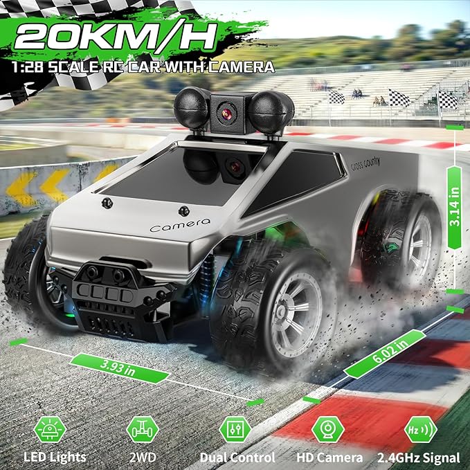 RC Cars with Camera Remote Control Truck with 720P HD FPV Camera, All-Terrain - Image 2