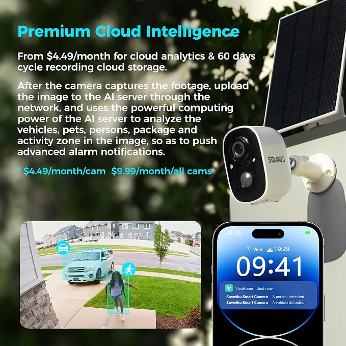 Vicohome 3CG6 Best 2K Solar Security Camera Wireless Outdoor System, No NVR - Image 4