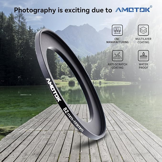 82mm Lens to 105mm Camera Lens Adapter, 82mm to 105mm Filter Step up Ring - Image 2