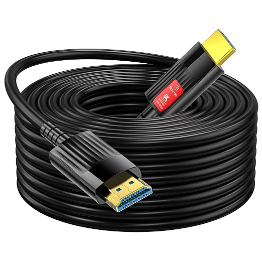 Fiber Optic HDMI Cable 150FT/46M, Long HDMI 2.1 Cable Support 48Gbps High Speed by Anehmeta
