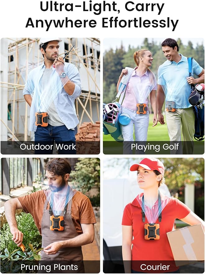 Koonie Portable Waist Clip Fan, Wearable Belt Personal Device - Image 7