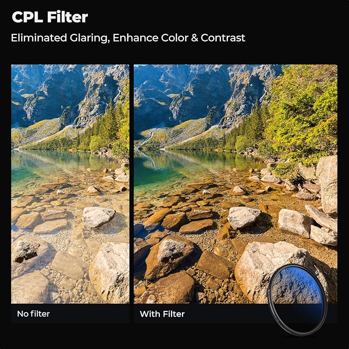 K&F Concept 43mm UV/CPL/ND2-400 Lens Filters Kit-18 Multi-Layer Coatings - Image 4