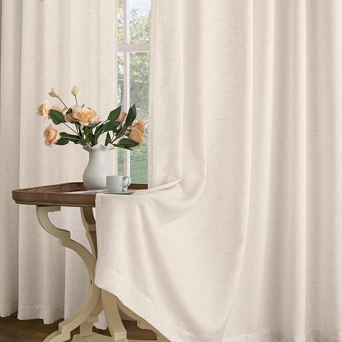 Memory Trained Pinch Pleated Curtains 102 Inches Long, Viral Linen Pinch Pleat - Image 7