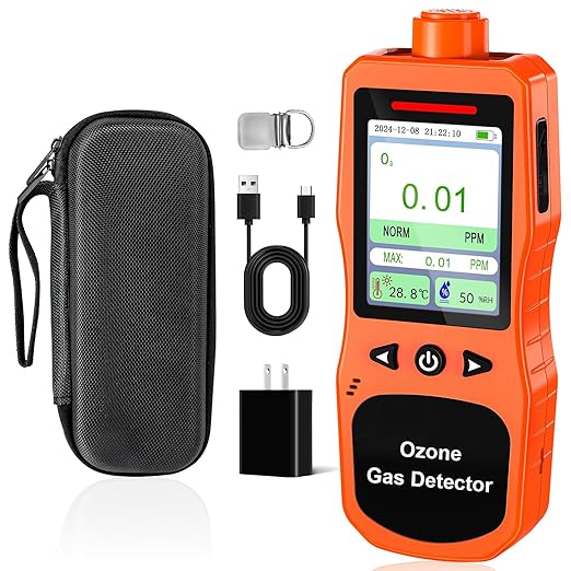 Portable Ozone Detector, 0-100 PPM Ozone Gas Monitor by ZYKYCX