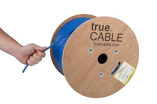 TRUE CABLE Cat6A Riser, Bulk Ethernet Cable, 23AWG Solid Bare Copper, by trueCABLE