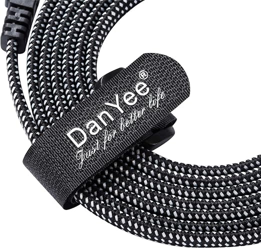 DanYee Cat 8 Ethernet Cable, Nylon Braided 6.5ft CAT8 High Speed Professional - Image 4