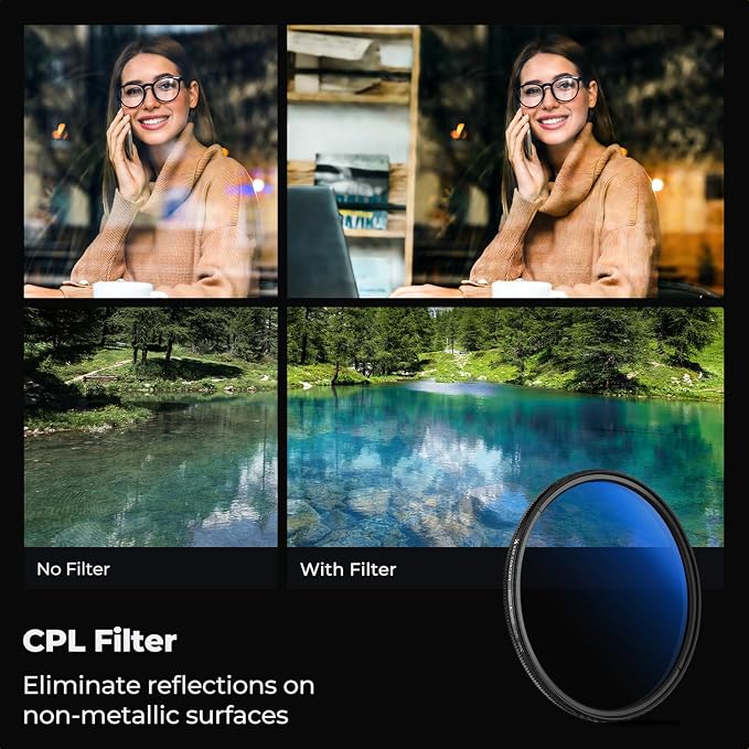 K&F CONCEPT 55mm Circular Polarizer Filter Ultra-Slim 18 Multi-Coated Optical - Image 3