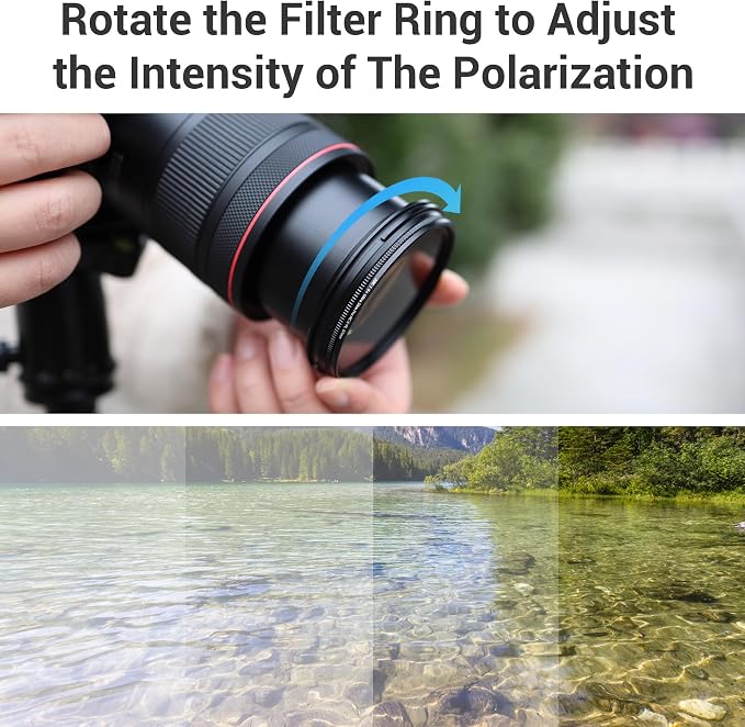 JJC 82mm Circular Polarizer Polarizing CPL Filter - Image 5