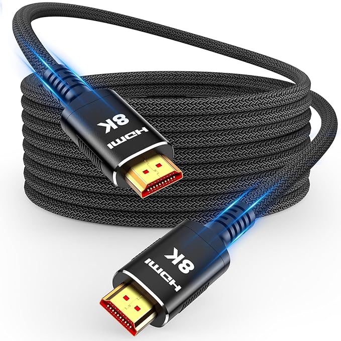 Snowkids 8K HDMI Fiber Optic Cable Long 2.1 65FT, Unidirectional 48Gbps High by Snowkids