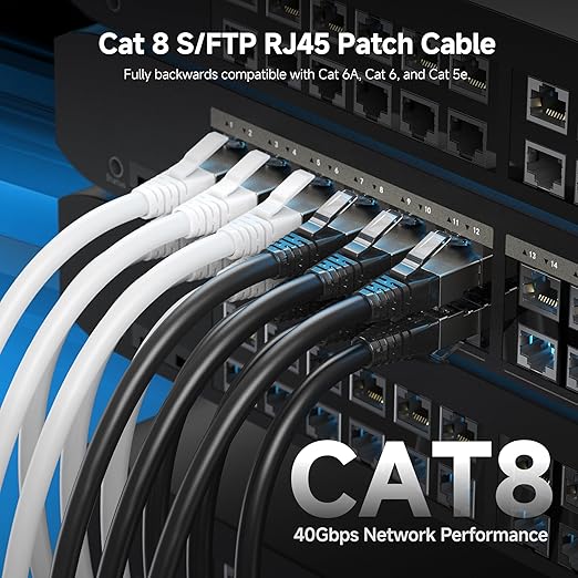 Cable Matters 2-Pack 40Gbps Shielded Cat 8 Ethernet Cable - 25ft - Image 2