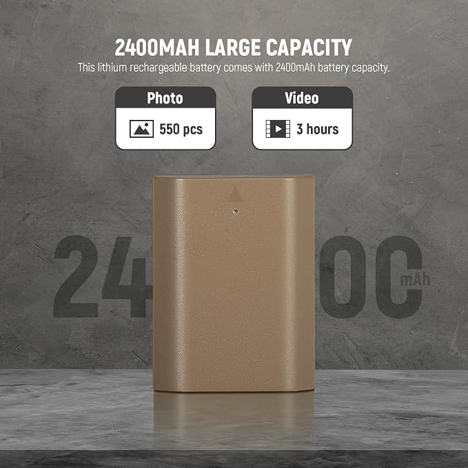 NEEWER 2400mAh NP-FZ100 Replacement Battery, Rechargeable Camera Battery - Image 3
