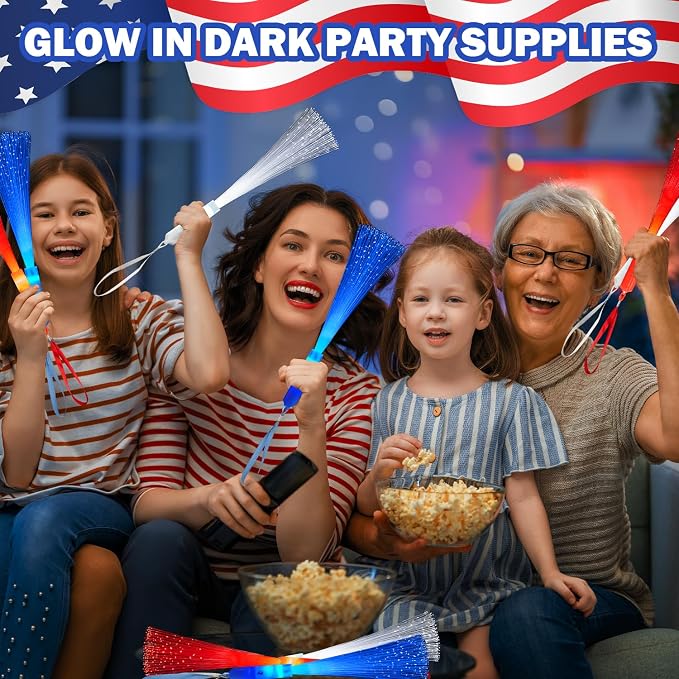 Fourth of July Light Up Fiber Optic Wand Accessories - Image 4