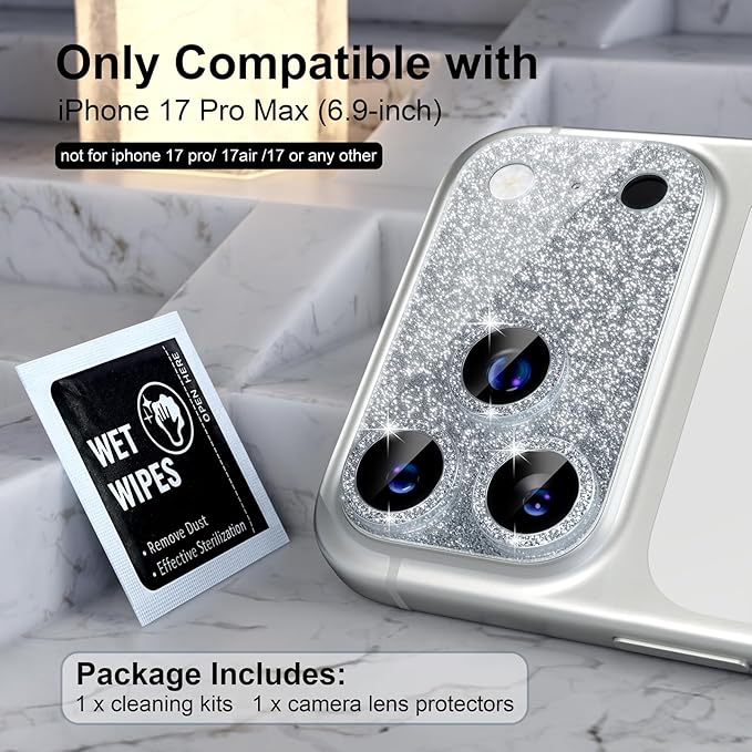 Choiche Compatible for iPhone 17 Pro Max Camera Lens Protector, Bling Camera - Image 2