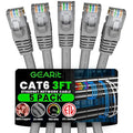 GEARit Cat 6 Patch Cables 3 ft Gray Cat6 Patch Cables 3ft Gray/Ethernet Patch by GEARit