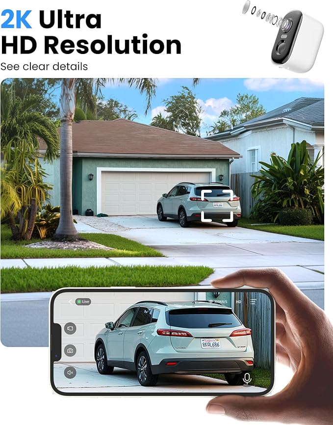 MISECU 2K Security Cameras Wireless Outdoor, WiFi Cameras - Image 3