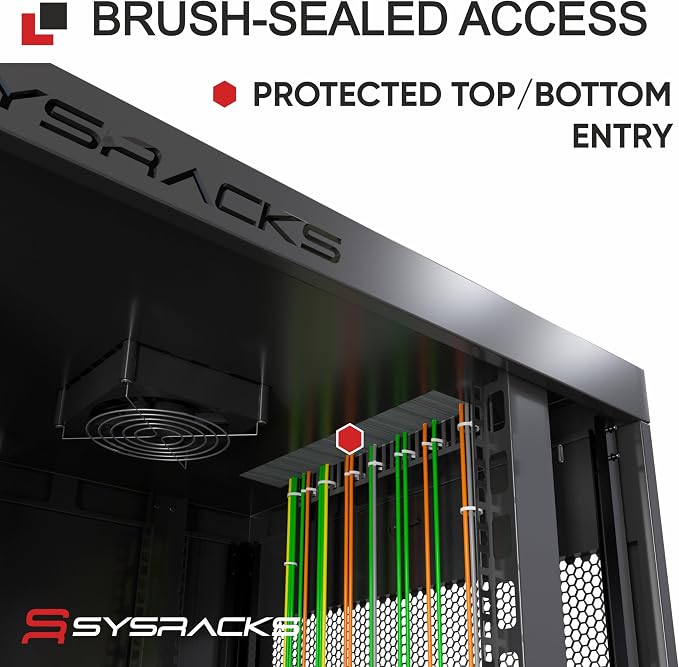 12U Wall Mount Server Rack Cabinet – 19" Network Rack Enclosure, PDU & Shelf - Image 6