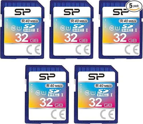 32GB 5-Pack SDHC Class 10 UHS-1 Flash Memory Card by Silicon Power by SPSiliconPower