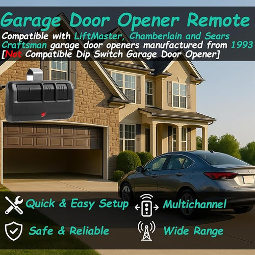 2 Replacement Garage Door Opener Remote, Compatible - Image 2