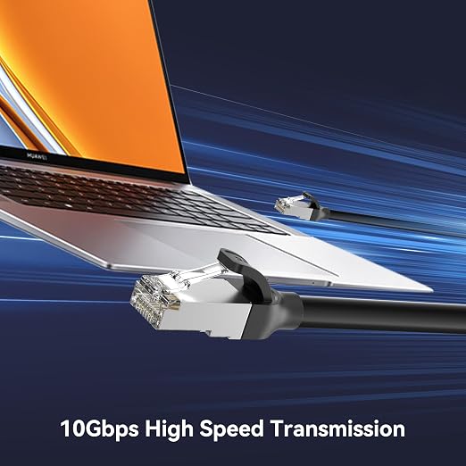 BENFEI Cat 7 Ethernet Cable 30FT, 10Gbps 600MHz High Speed RJ45 LAN Network - Image 2