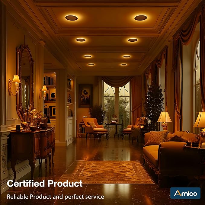 Amico 12 Pack Black 6 Inch 5CCT LED Recessed Ceiling Light - Image 7