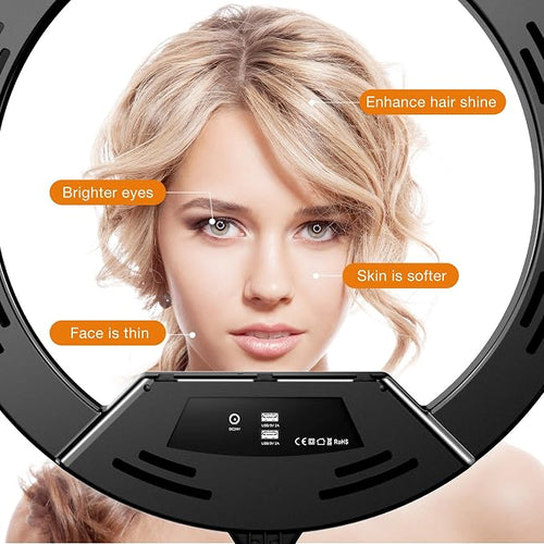 22"Ring Light with Stand, Ring Light Tripod - Image 2