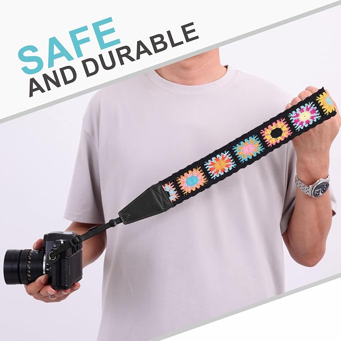 Padwa Lifestyle Colorful Crochet Camera Strap - Image 7