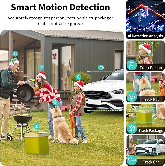 Security Cameras Wireless Outdoor, 2K Indoor WiFi Wireless Cameras, Outside - Image 8