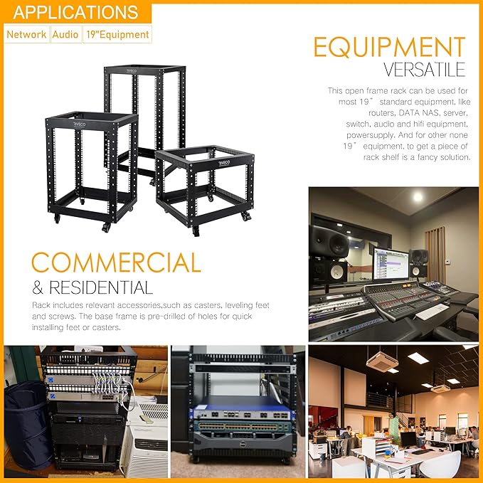 RIVECO 25U Open Frame Server Rack - Image 6