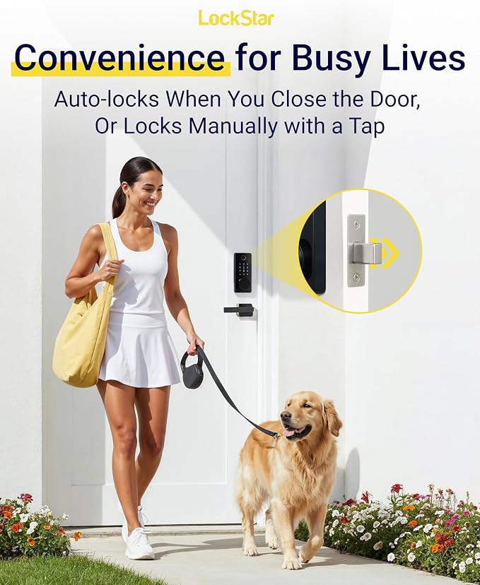 LOCKSTAR® Smart Door Lock • Keyless Entry Deadbolt Door Lock • Multiple Entry - Image 4