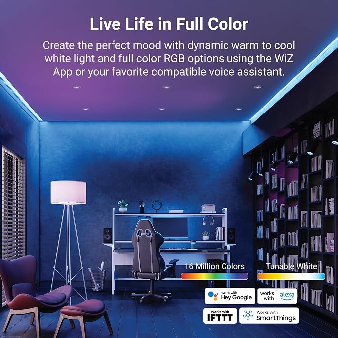 HALO 6” Smart Wi-Fi Slim Canless LED Downlight Powered by WiZ Pro, Dimmable - Image 5